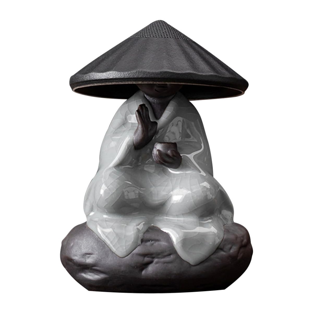 SOLUSTRE Set Infusore per Tè Filtro in Ceramica e Statuette, Decorazione da Scrivania per Cerimonia del Tè, Accessorio Raffinato per Sala da Pranzo e Studio