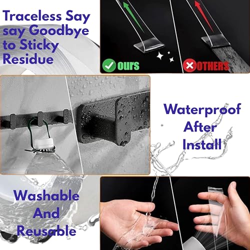 Image of UNIDSC Heavy Duty Double Sided Tape 3 Meter, Strong Adhesive Mounting Tape, Waterproof, Removable, Reusable, Wall Hanging, Multi Surface Use (1 PACK)