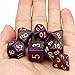 Haxtec Nebula DND Dice Set 7PCS Polyhedral D&D Dice for Roleplaying Dice Games as Dungeons and Dragons Pathfinder Warhammer Etc. (Purple Black Nebula)