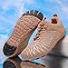 Thickened Hike Shoes Footwear Barefoot Womens, Zero Drop Wide Toe Box Shoes Men Women, Pro - Healthy & Non-Slip Barefoot Footwear, Minimalist Hiking Walking Athletic Cross Training Sneakers Brown
