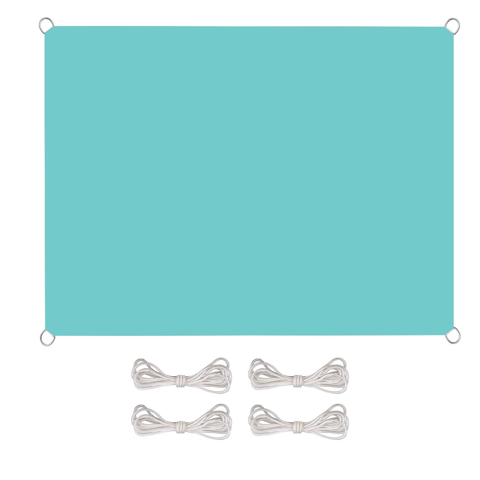 Voile d'ombrage rectangulaire 1.7x2.6m bleu ciel pour terrasse
