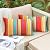 Pyonic Lumbar Outdoor Waterproof Throw Pillow Covers Set of 2 Rectangle Pillow Covers Decorative Patio Pillows for Patio Tent Garden Beach,12x20 Inches,Color Stripe(Red)