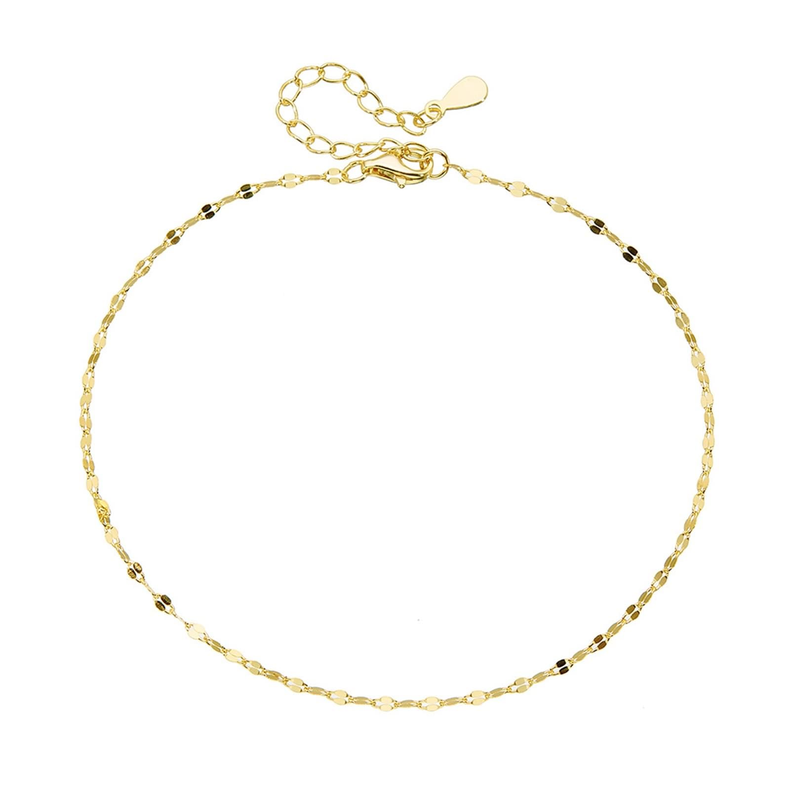 Cavigliera da donna Au 375/585/750, in oro giallo 9 K/14 K/18 K