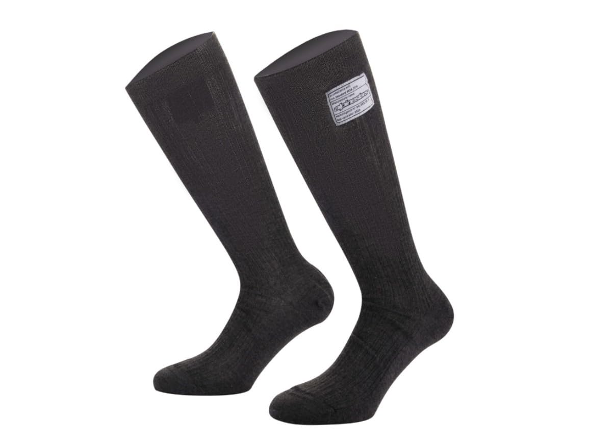 Alpinestars Unisex Black Usa 4704021-10-Xl Socks, Race V4, Fia Approved, Nomex, X-Large, Pair