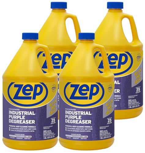 Zep Industrial Purple Cleaner and Degreaser Concentrate - 1 Gallon (Case of 4) R45810 Most Powerful Deep Cleaning Formula