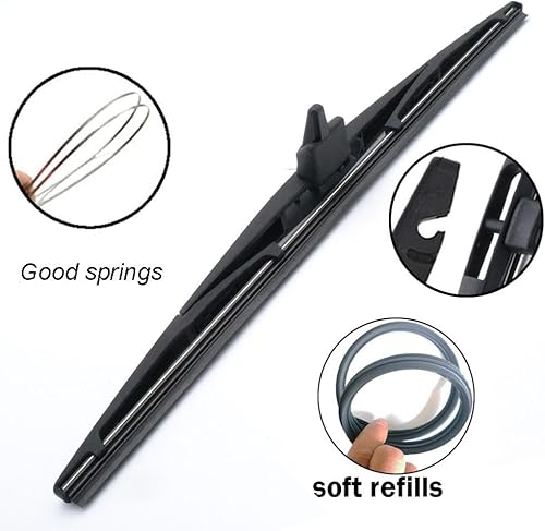 Miniatura 5 de Juego de limpiaparabrisas delantero y trasero compatible con Honda Pilot MK2 2009-2015 limpiaparabrisas de 22 + 21 + 14 pulgadas