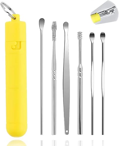 Kit profesional de eliminación de cera de oído, 7 piezas, herramientas de eliminación de cera de oído, limpiador de oídos en espiral, limpiador de disponible en Yaxa Peru