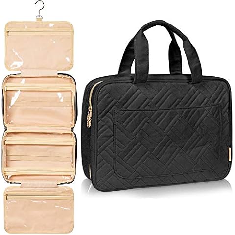 BOACAY Large Hanging Travel Toiletry Bag for Women & Girls, Makeup Bag, Shower & Wash Bag, Organiser Kit for Cosmetics, Essentials, Travel Accessories Cover