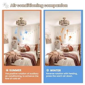 hummingbird Ceiling Fan with Light and Remote, 20'' Fandelier Ceiling Fan with Light, Boho Caged Ceiling Fan with Light Flush Mount for Bedroom, Living Room, Dining Room hummingbird Ceiling Fan with Light and Remote 20 Fandelier Ceiling Fan with Light Boho Caged Ceiling Fan with Light Flush Mount for Bedroom Living Room Dining Room