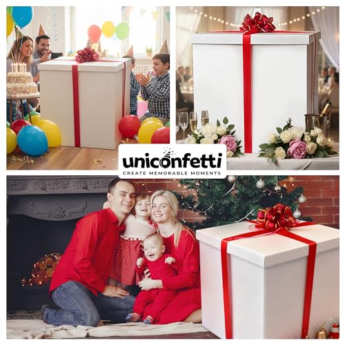 Extra große Geschenkbox, 71 x 71 x 71 cm, groß, Jumbo-Geschenkboxen mit Deckel, für große Geschenke, Geburtstagsüberraschung, besondere Anlässe, einzigartige Feiern, nicht für schwere Lagerung