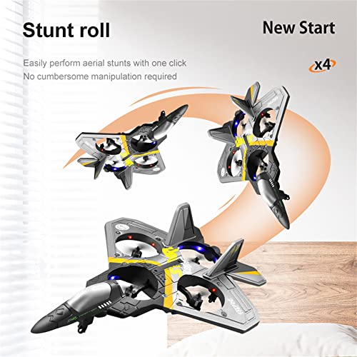 Puingren 4Drc-V17 Drone,Remote Control Plane 2.4G Foam Hand Aircraft Electric Outdoor Remote Control Aircraft,Spinning Drone,Gravity Sensing,Stunt Roll 3D Flip Great Gift Toy (Blue) #TOP7