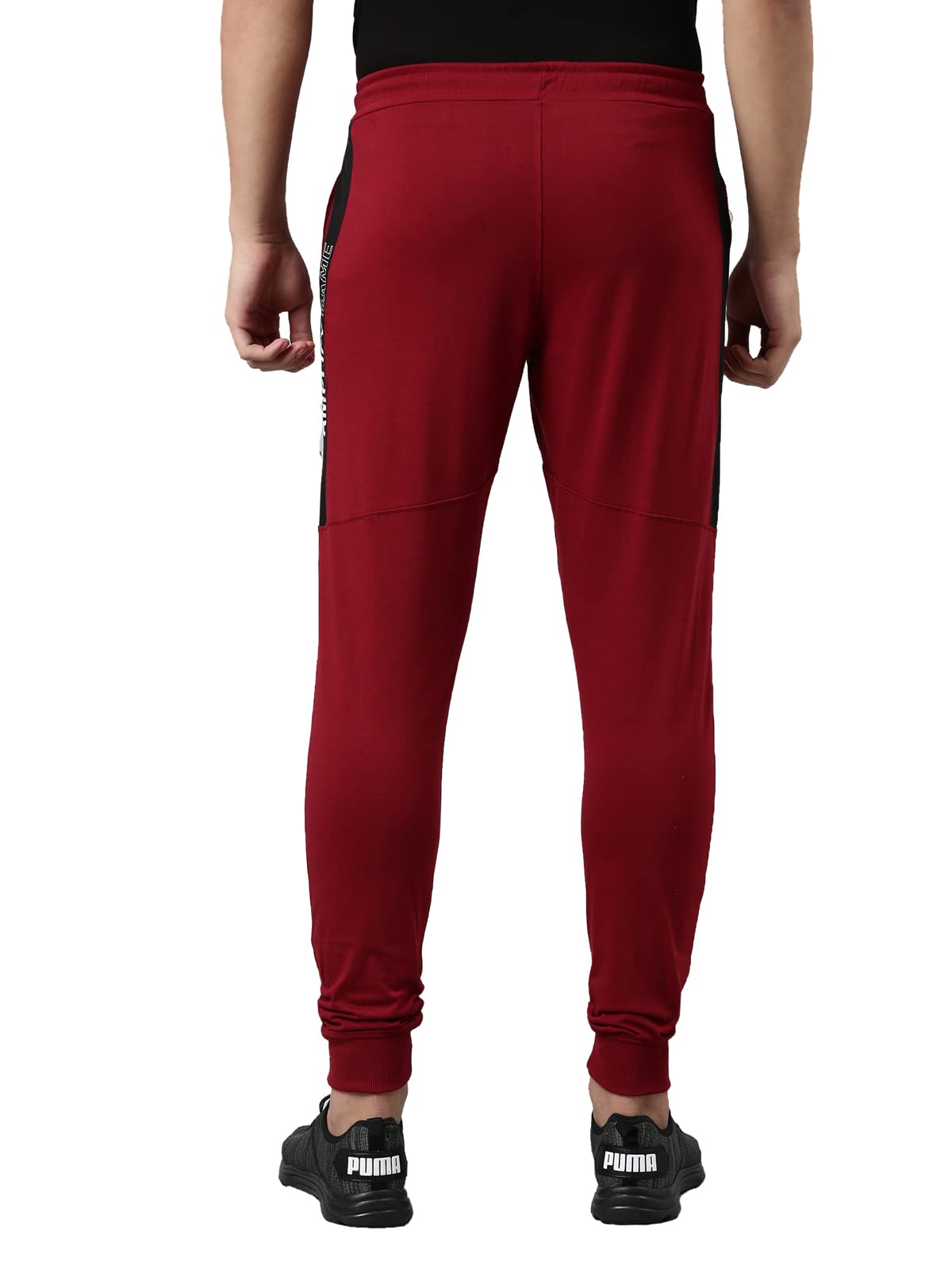 Dixcy Scott Originals Mens Comfort Fit Mid-Rise Ankle Length with Drawstring Clouser Cotton Joggers - Cyrus Jogger(Rhubarb and Amplify Game)-L 2