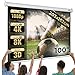 Produktbild Jago® Leinwand Beamer - 1:1, 4:3, 16:9, HD 4K 3D, Rollo, Manuell Ausziehbar, Gain 1,0 - Beamerleinwand, Projector Screen, Projektionsleinwand, Rolloleinwand, Heimkino (203x152 cm - 100")