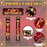 3 Pcs VIP Party Door Banner Decorations VIP Welcome Entrance Movie Night Star Photography Door Decor for Music Award Home Film Supplies Favors - Image 3
