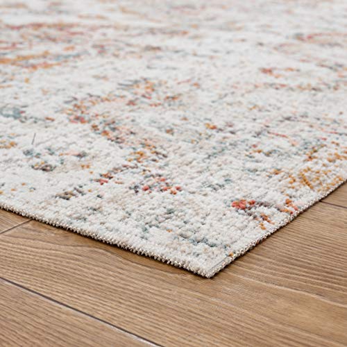 Image of LR Home 5x8 Indoor Outdoor Classic Ikat Turkish Woven Area Rug for Home Decor | Multicolored