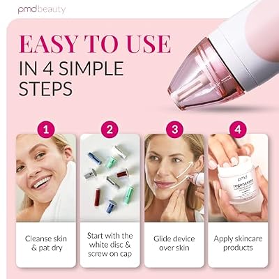 PMD Beauty Personal Microderm Pro - At-Home Use, Facial Exfoliator Tool, Microdermabrasion Machine Kit for Face and Body Skincare