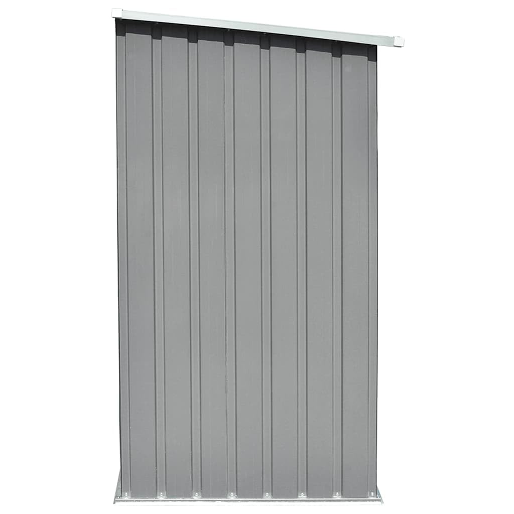 vidaXL Abri de Stockage de Bois Acier Galvanisé Gris Jardin Patio Porte-bûche