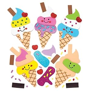 Baker Ross Bunte Eiscreme Magnete (6 Stück)
