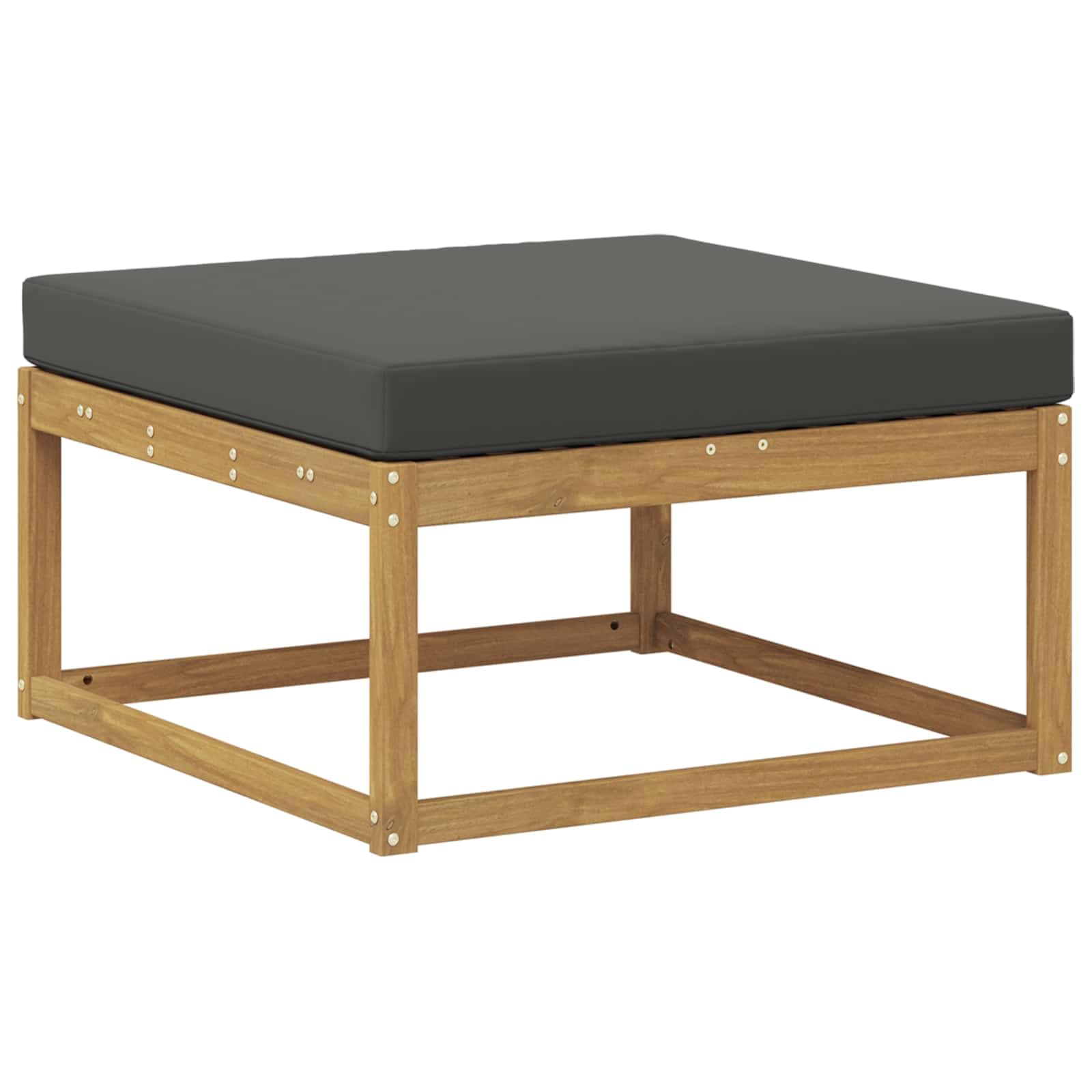 Juego de sofá de 8 piezas de madera maciza de acacia en blanco y antracita, resistente a la intemperie, para terraza, balcón y festivales al aire libre, con cómodos cojines de asiento