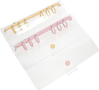 VILLCASE 2 Peças Fichário Capa De Scrapbook Protetor De Concha De Notebook Arco-Íris Concha De Caderno Diário Capa De Livro Concha Transparente Com Encaixe De Folhas Soltas Pasta Menu De