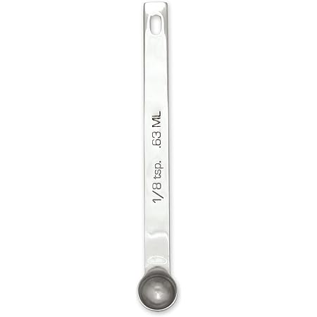RSVP International Endurance Kitchen Collection Open Stock Measuring Spoon, Stainless Steel, Dishwasher Safe, 0.125-Teaspoon