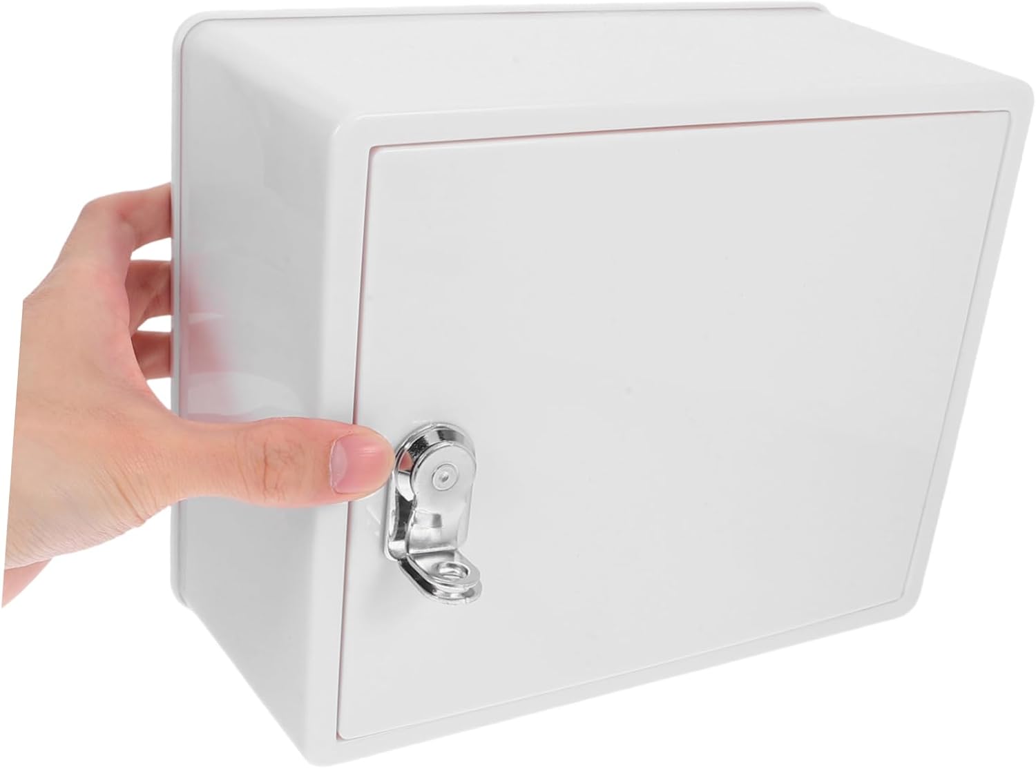 Wall Mounted Lockable Milk Box 8.46X6.88X3.74In Outdoor Storage Container with Spacious Interior for Home Supplies and Key Security