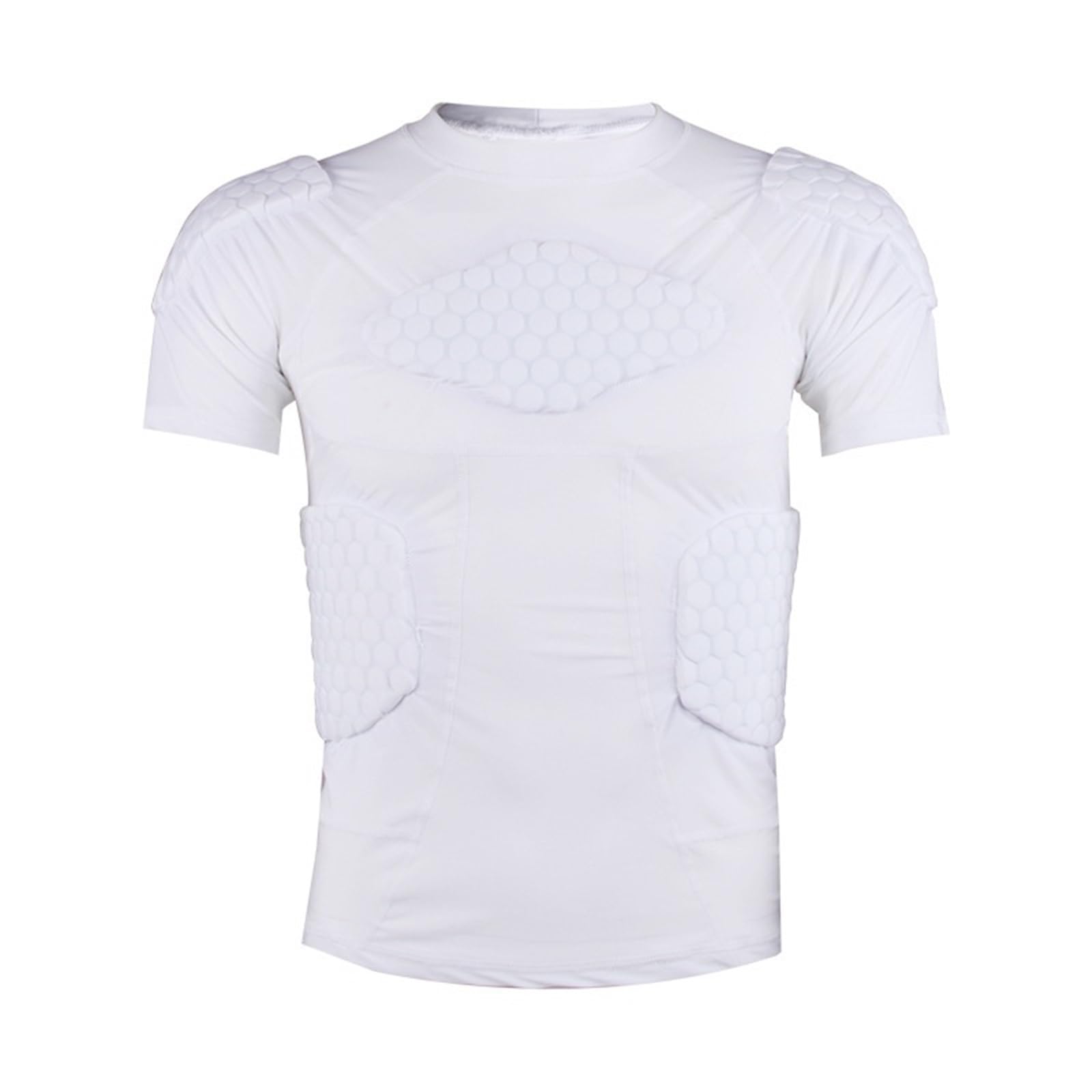 Camiseta Portero Profesional Hombre Chaleco Acolchado EVA con Protección Codos/Pecho, Equipación Seguridad Transpirable para Entrenamiento y Partidos(E,M (Fit 45-65kg))