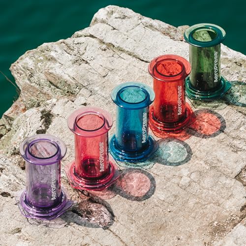 Image of AeroPress Clear Coffee Press - All-in-One French Press, Pour-Over & Espresso Style Manual Brewer, 2 Min Brew for Less Bitterness, More Flavor, Small Portable Coffee Maker, Travel & Camping (Pack of 2)