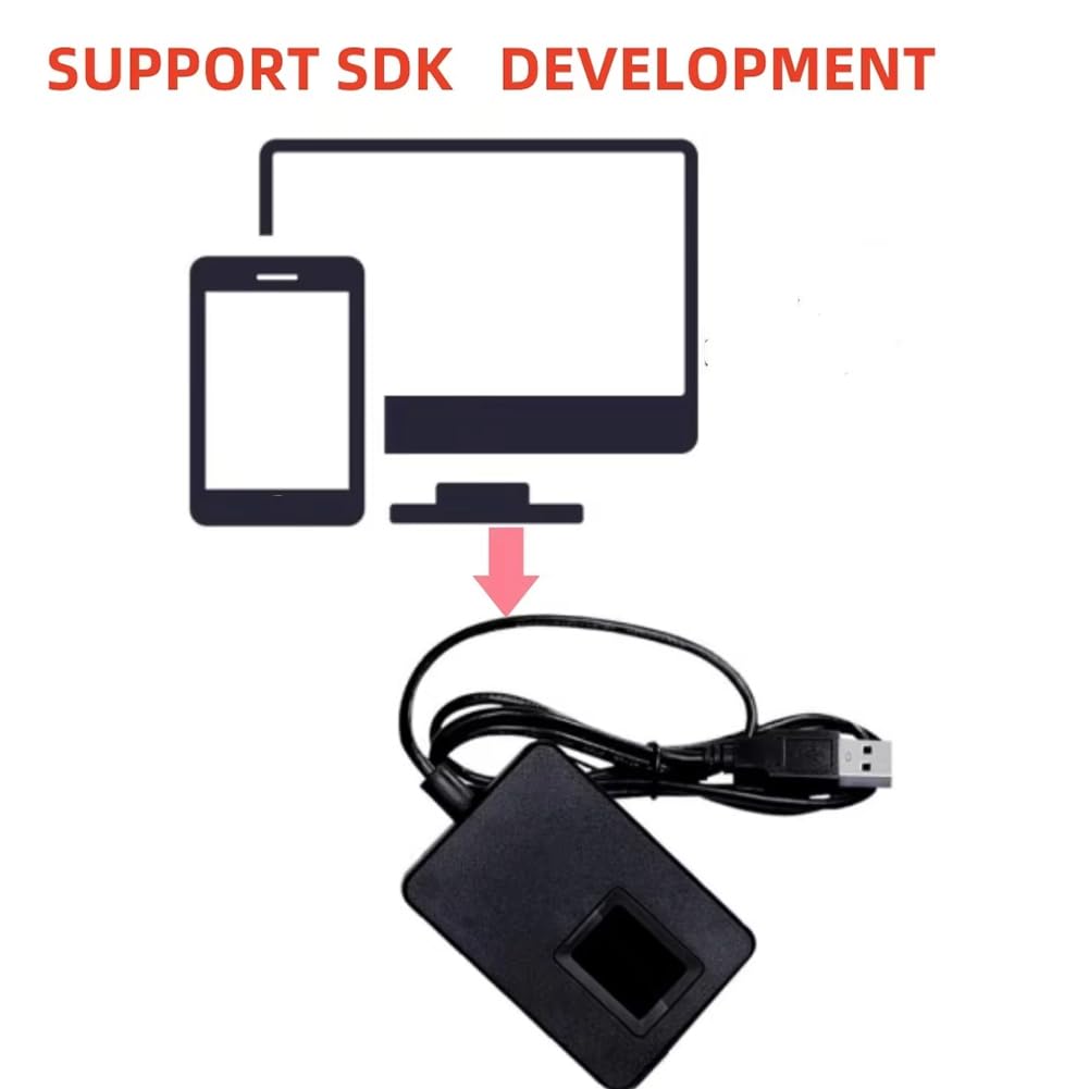 TsoLay USB-Betriebenes ZK9500 Biometrischer Fingerabdruckscanner- Hochauflösende Optik für PC-Desktop und für Android Mobile Reader