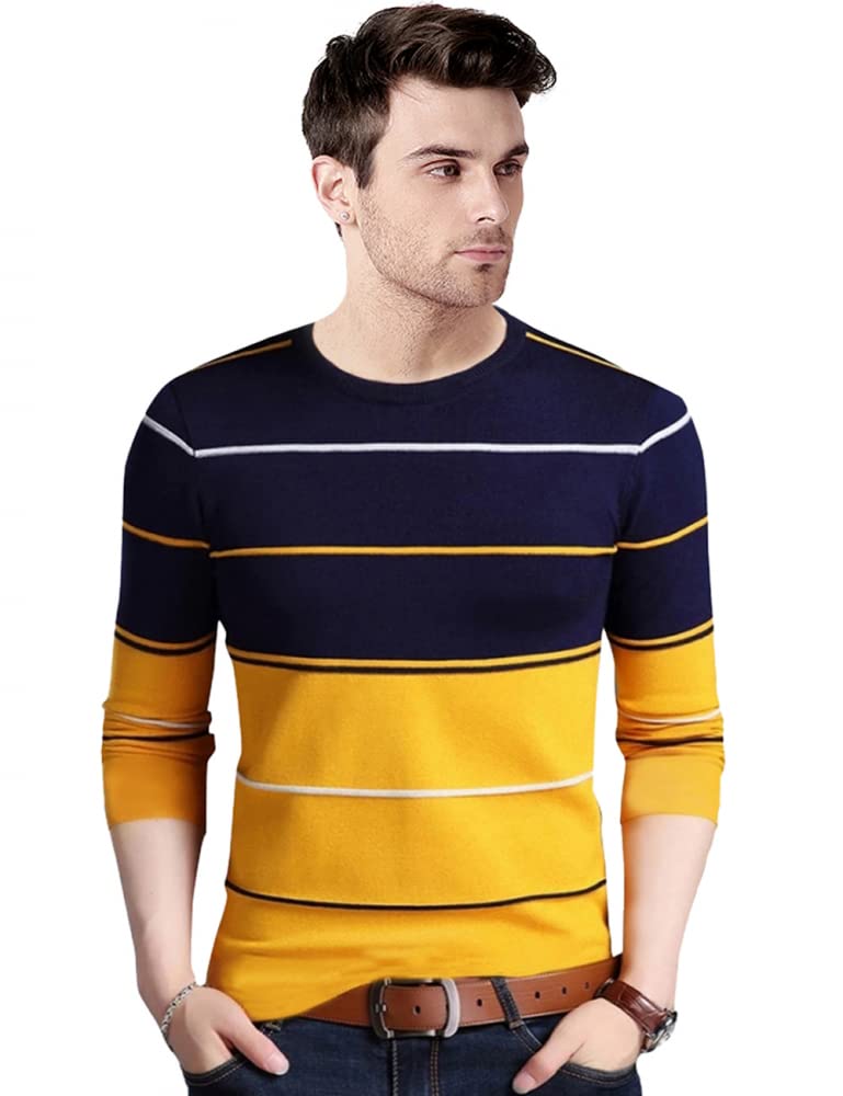 EYEBOGLER Men's Solid Regular Fit T-Shirt