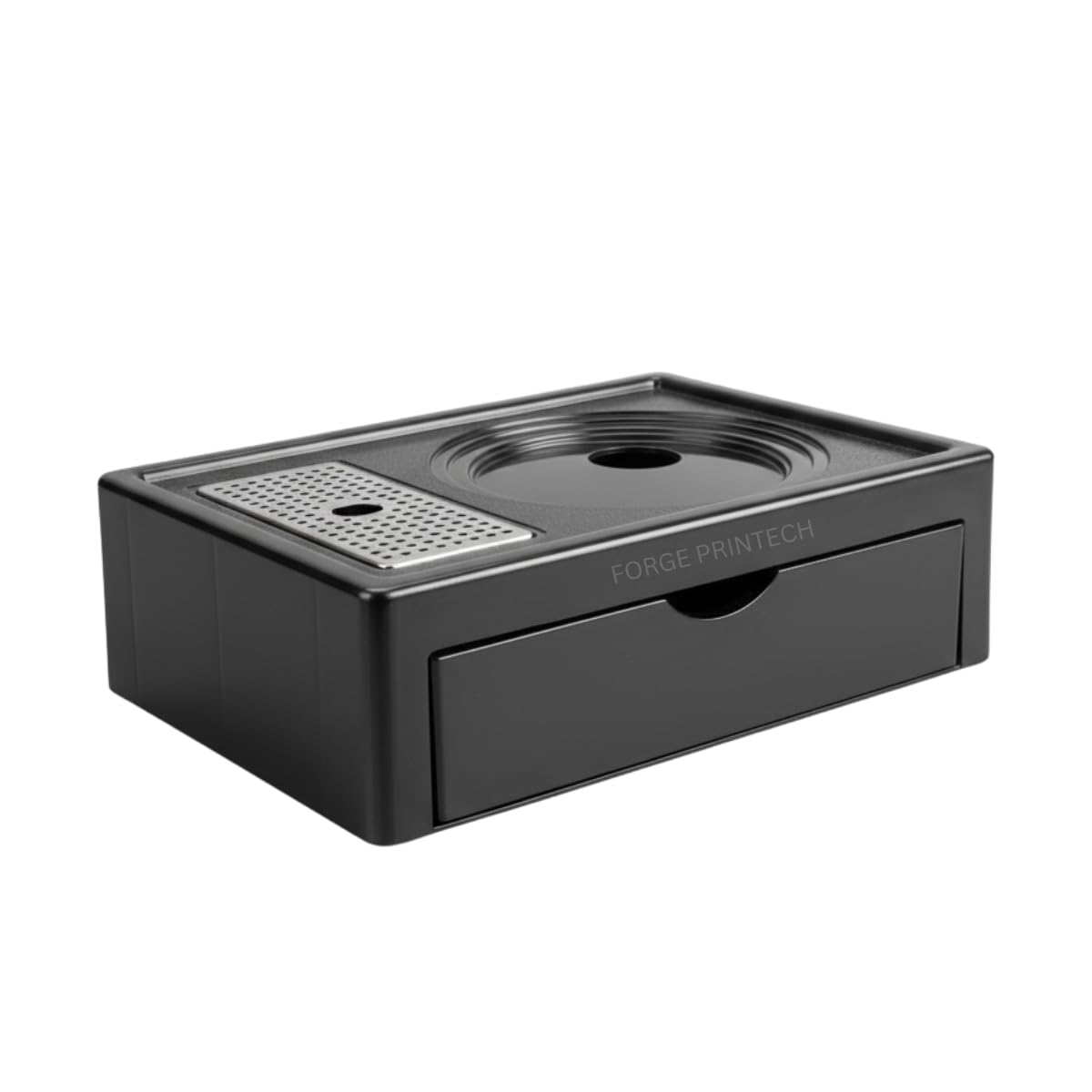 Premium Electric Kettle Tray with Drawer, Multi Compartment Tea Stand, Black ABS Plastic, 13.5 x 10 inches, Hotel Room Service Organizer (1 set)-image-19