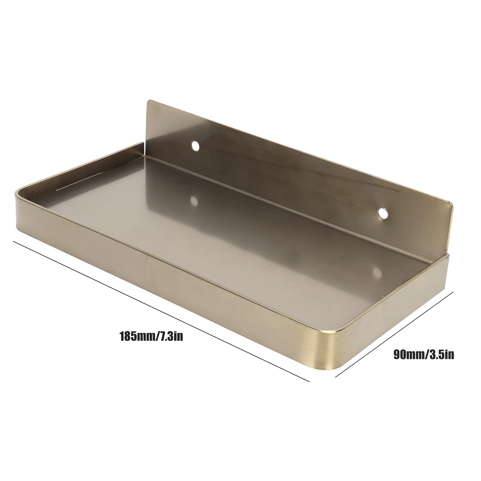 Supporto da parete in acciaio inox per bagno, mensola per telefono, accessorio per interni, 185 x 90 mm (lucido)