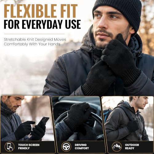 Image of Wholesale Bulk Winter Magic Gloves Warm Brushed Interior, Stretchy Assorted Mens Womens