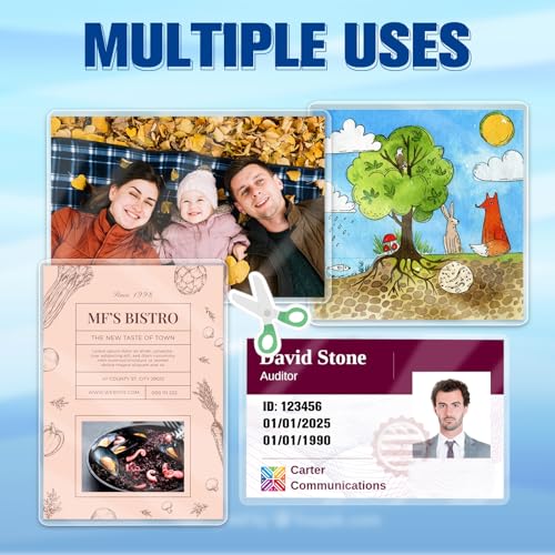 Image of 500 Pack 3 mil Thermal Laminating Pouches 4x6 Photo Size Sleeves File Card Laminate Pouches Lamination Pouches Recipe Card Laminating Pouches for Permits Index Flash Cards