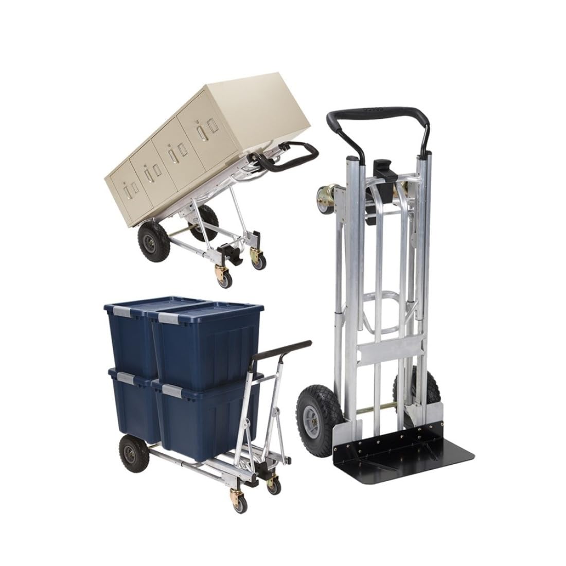 Svelt Carrello Manuale Multiposizione Professionale in Alluminio Leggero – 3 Posizioni, Portata fino a 450 kg, Ruote Antiforatura