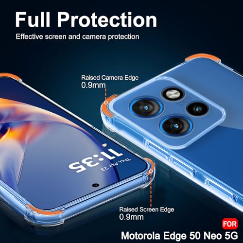 Image of TheGiftKart Crystal Clear Back Cover Case for Motorola Moto Edge 50 Neo 5G | Shockproof Soft TPU Case | Cushioned Edges for Ultimate Protection Back Cover Case (TPU, Transparent)