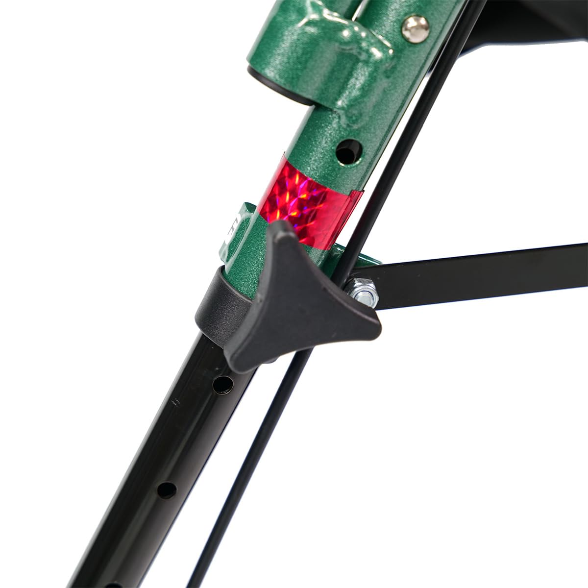 Rollator Standard - Anthrazit grün - faltbar und leicht mit Sitz - Aluminiumgestell - Nylontasche
