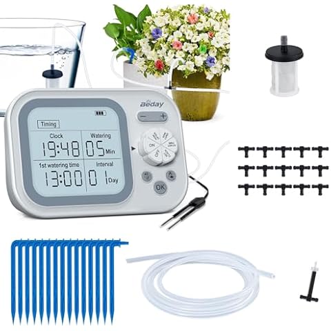 Automatic Plant Waterer Indoor for 15 Potted Plants Self Watering System with Replacement Expansion Kit Accessories Cover