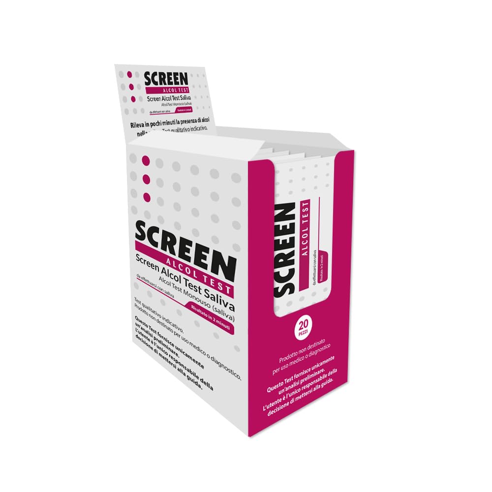 Screen Pharma Screen Alcol Test su Saliva, confezione da 20 pezzi