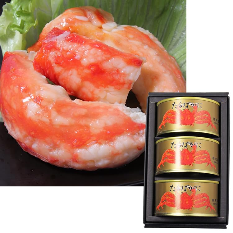 Amazon | マルヤ水産 たらばがに 棒肉缶詰 (100g) (3缶ギフト箱