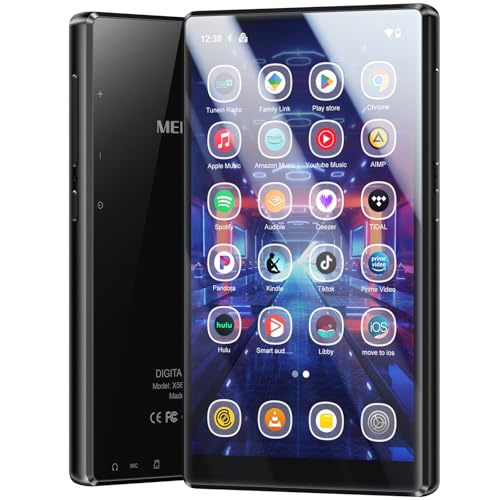 MECHEN 256GB MP3 Player Spotify mit Bluetooth WiFi, Android 13 & WLAN Streaming, 5 Zoll IPS Display 1080P, Audible Deezer Amazon Music Vorinstalliert