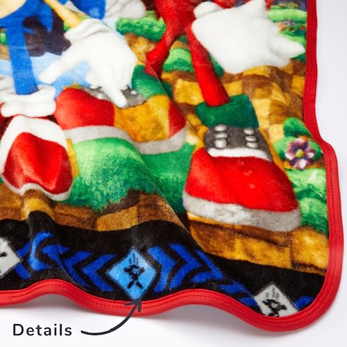 Image of Franco Sonic The Hedgehog Anime Kids Bedding Super Soft Silk Touch Throw, 40 in x 50 in, (Official Licensed Product) (Pack of 3)