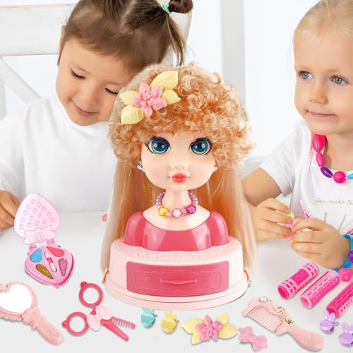 Tête à coiffer pour enfant avec son kit de coiffure et maquillage complet - 3