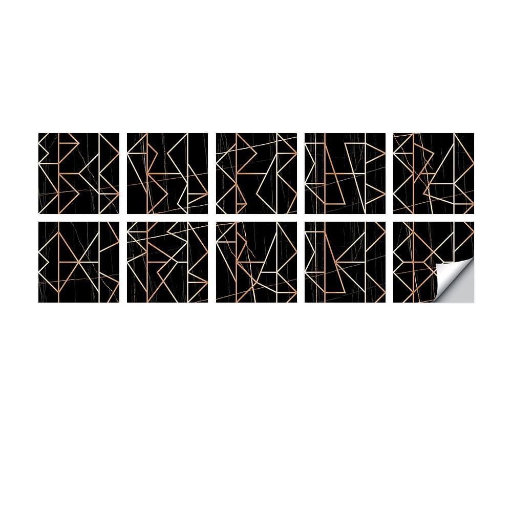 Wall Tile Sticker Tile Stickers Living Room Decoration Mural Wallpaper Abstract Pattern Removable Wall Sticker(Color9,Size2)