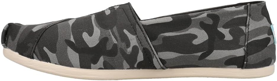 TOMS Womens Alpargata Camo Slip On Flats Casual - Black - Size 6 B