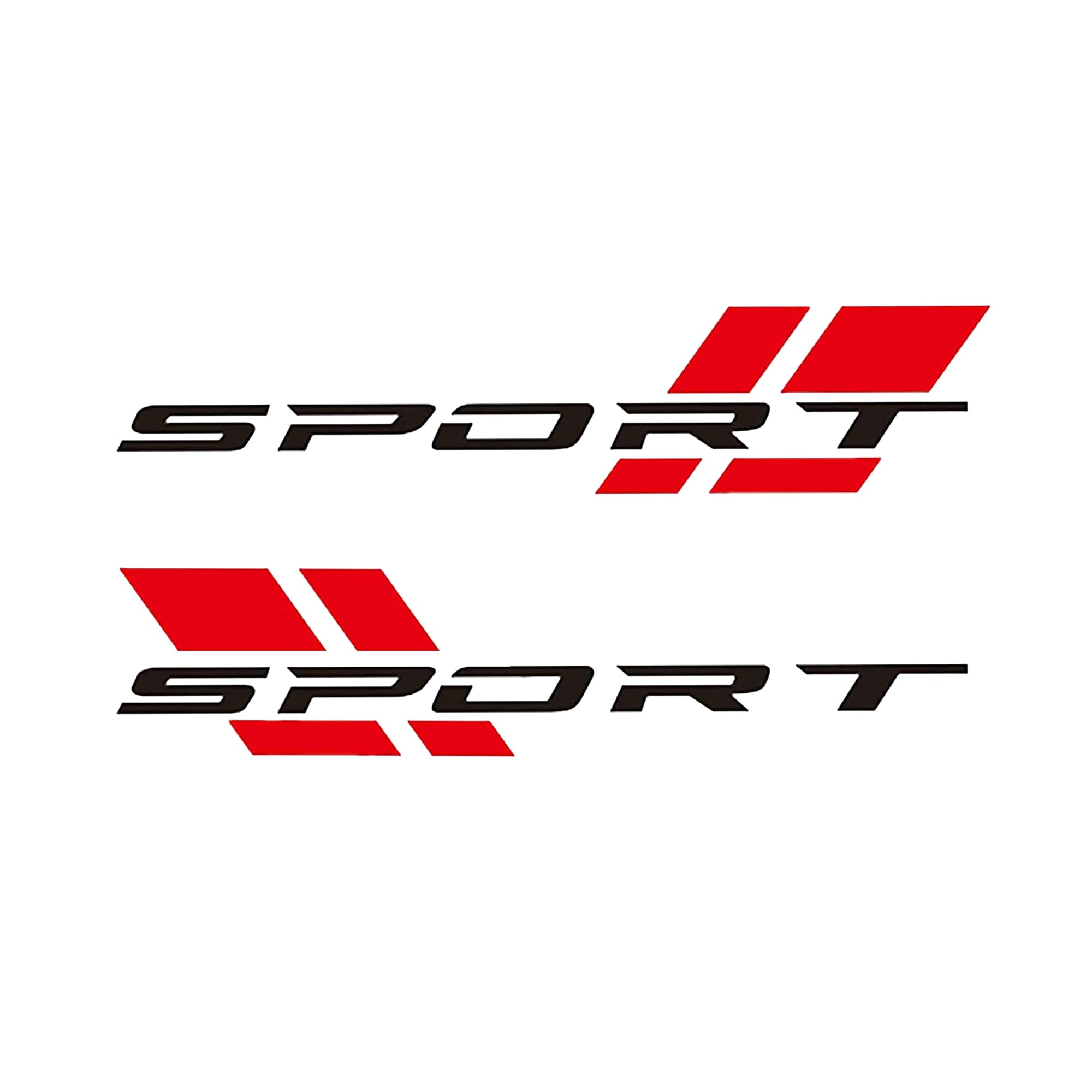 Zhizhong Car Sport Decal,16 Inch Vinyl Sticker Fit for All Cars Side (Black Red)