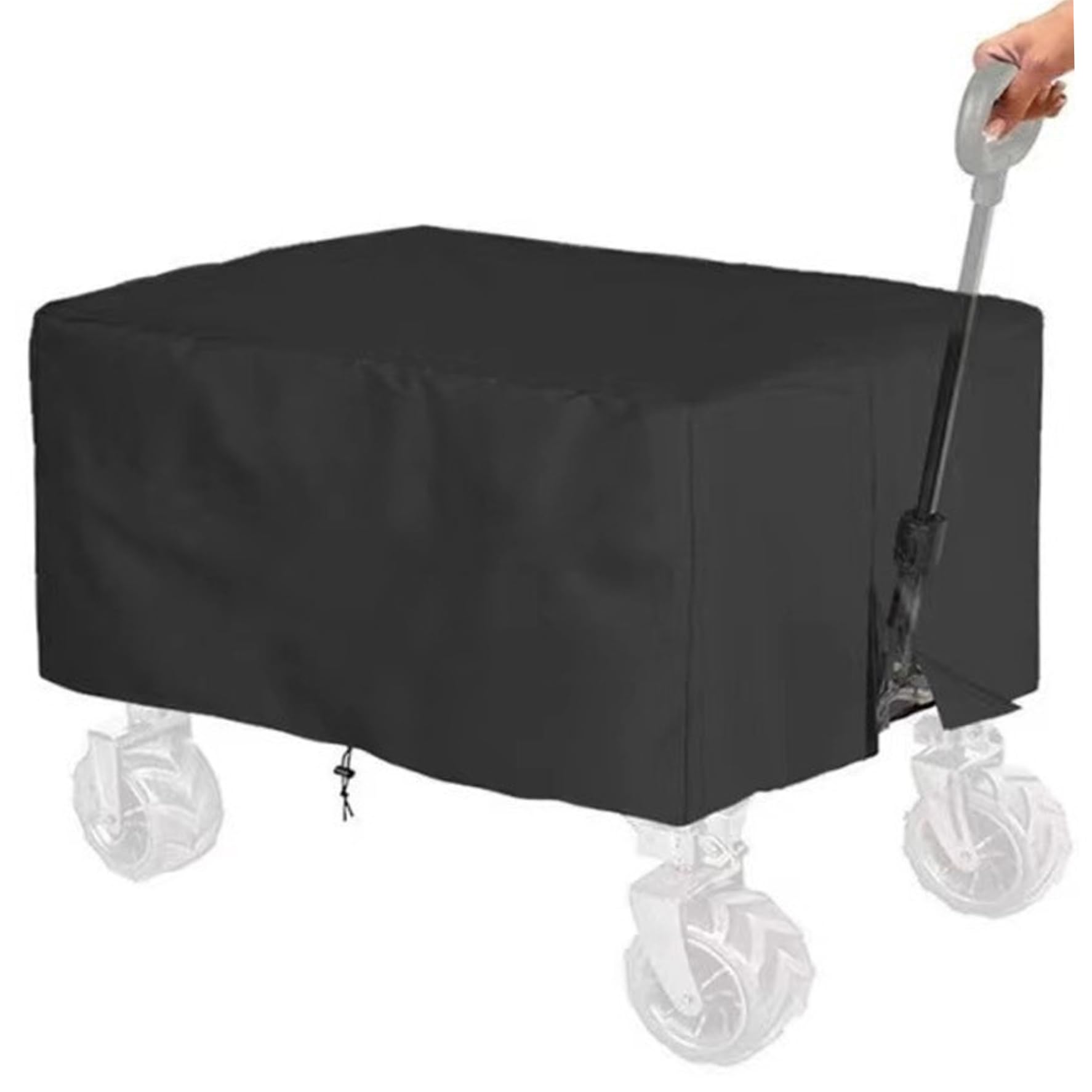 Wagon Cover, 38x24x22" Waterproof Dustproof UV Resistant Wagon Rain Cover, Foldable Utility Cart, Easy to Use Canopy with Drawstring and Buckle