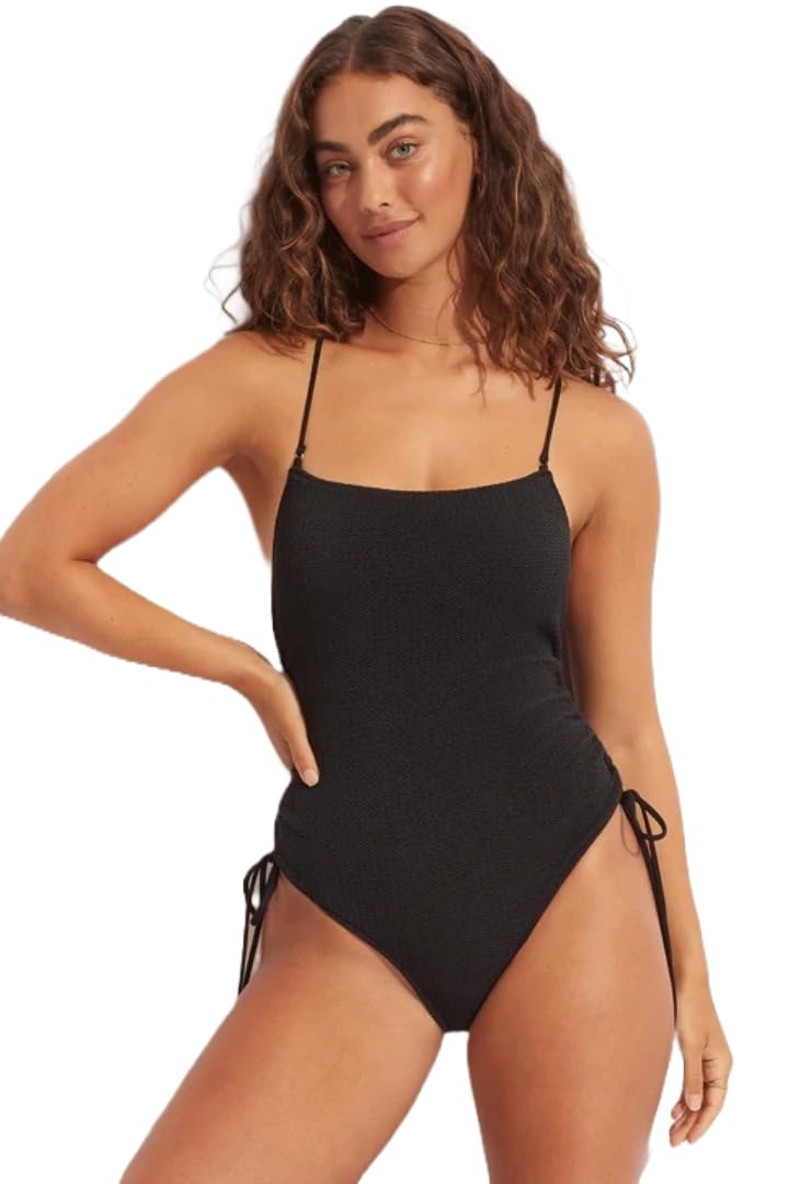 Black Scoop Neck Dive One Piece