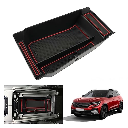 GAFAT Compatibile con Renault Austral/Espace 6/Rafale 2023 2024 Contenitore Console Centrale, Austral E-Tech Hybrid 2024 Organizer per Braccioli, Vano Portaoggetti, Accessori Austral (Nero 1