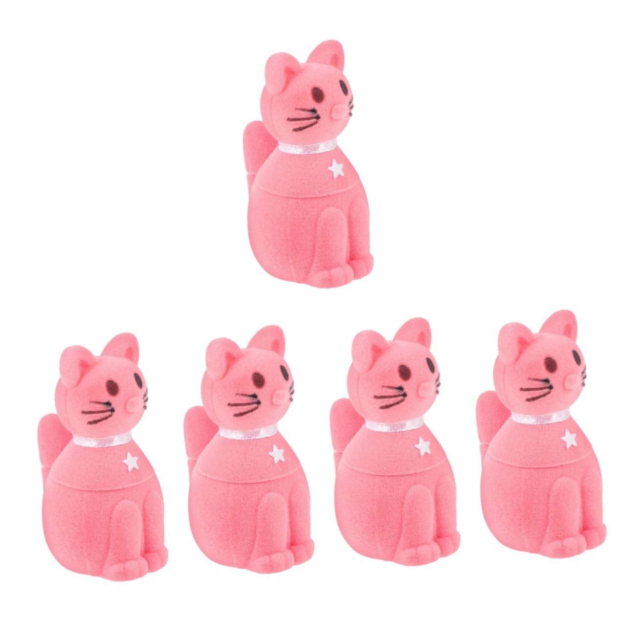 Boîte à bagues en velours Healvian avec chat en peluche pour une demande en mariage rustique